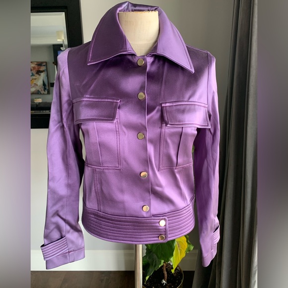 Koshka Mashka Paris blazer in a metallic purple silk size 36 - Picture 1 of 6